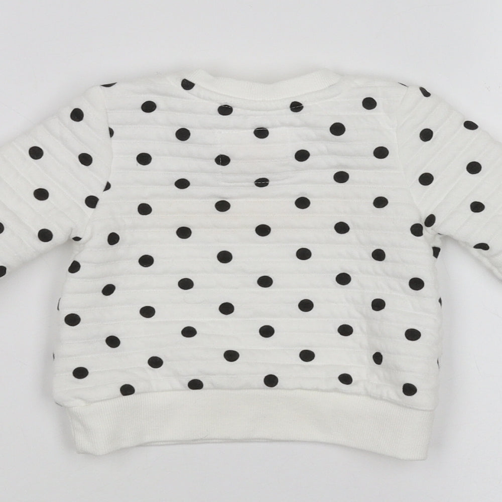 Primark Baby White Polka Dot Pullover Jumper Size 3-6 Months
