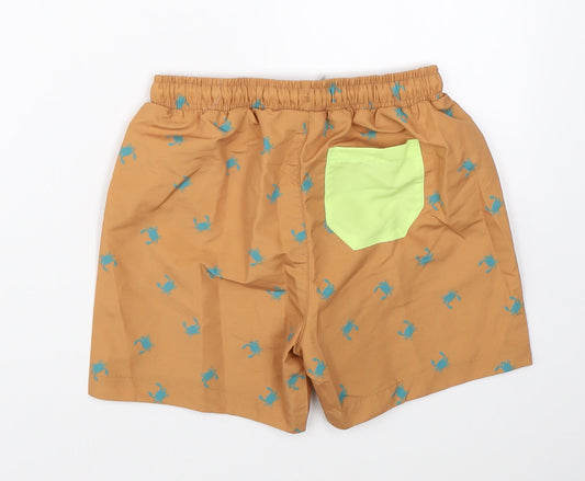 Leigh Tucker Boys Brown Utility Shorts Size 5-6 Years - swim beach