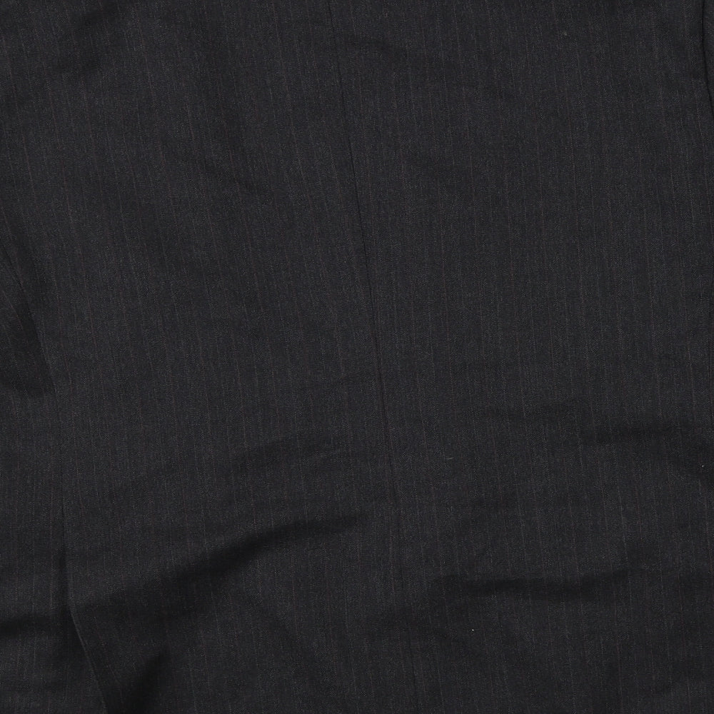 Preworn Mens Grey Striped Jacket Suit Jacket Size 46