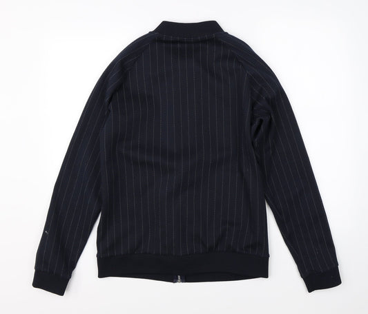 Boohoo Mens Blue Striped Jacket Size S