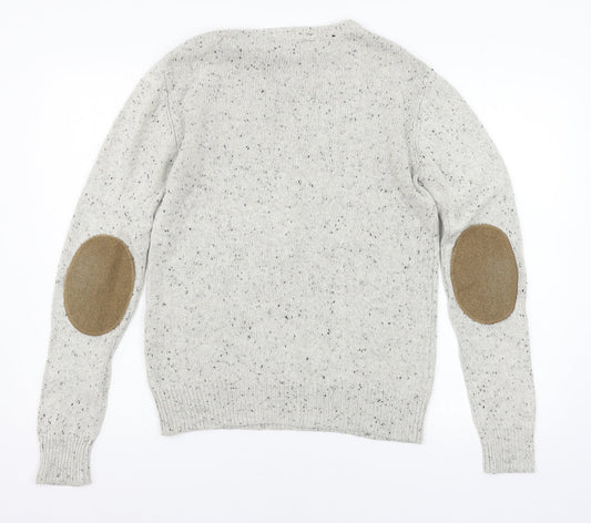 Cedar Wood State Mens Ivory Knit Pullover Jumper Size S