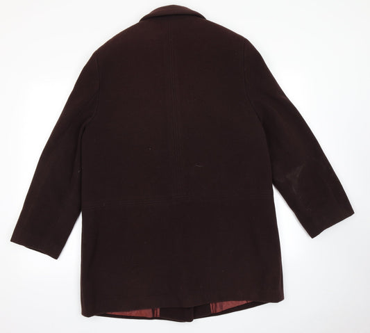 Elementary Womens Red Overcoat Coat Size 14