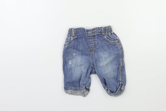 NEXT Baby Blue Denim Track Pants Jeans Size Newborn