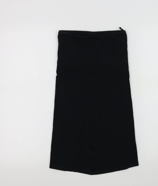 Topshop Womens Black Colourblock A-Line Size 6