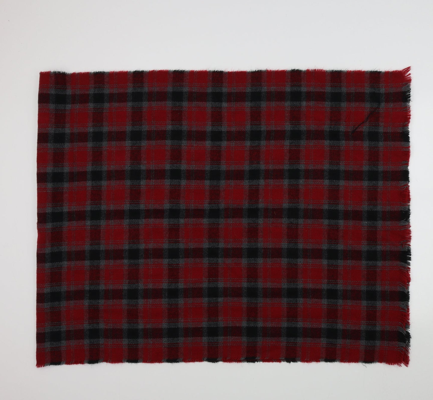 Preworn Womens Red Check Shawl/Wrap