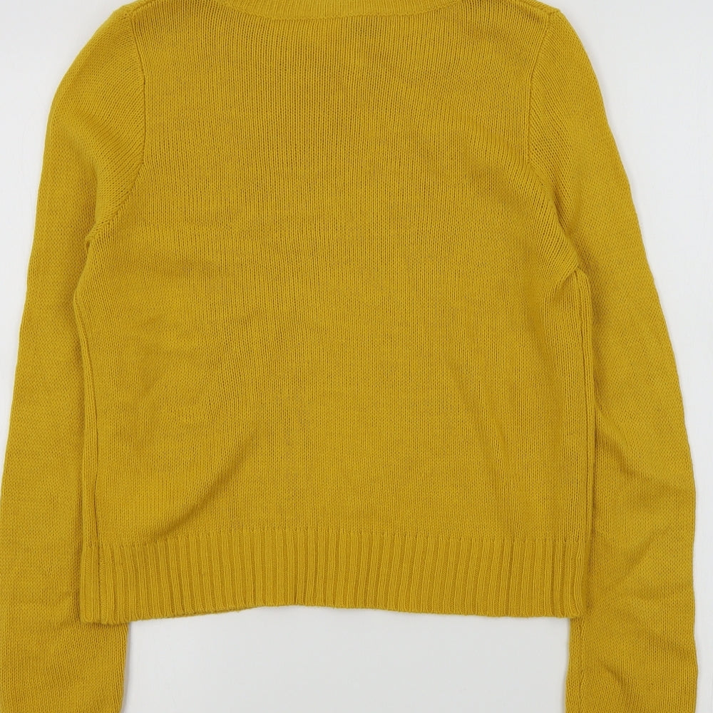 H&M Womens Yellow Pullover Jumper Size XS