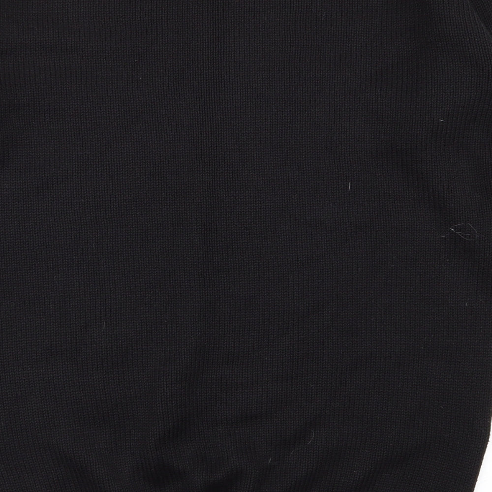 M&S Womens Black Geometric Pullover Jumper Size 8