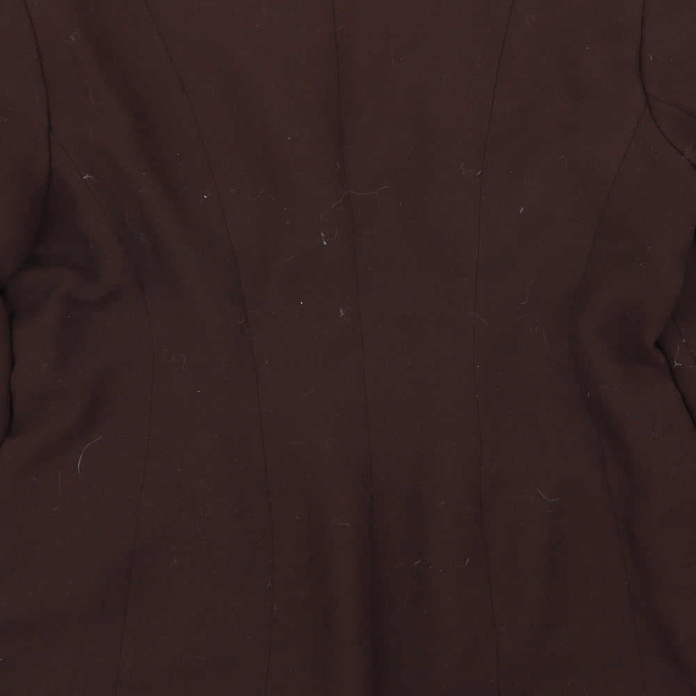 Preworn Womens Brown Jacket Blazer Size 14