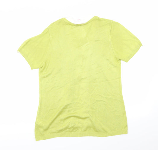 Per Una Womens Green Basic Blouse Size 12