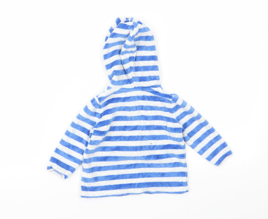NEXT Girls Blue Striped Basic Jacket Jacket Size 3-6 Months