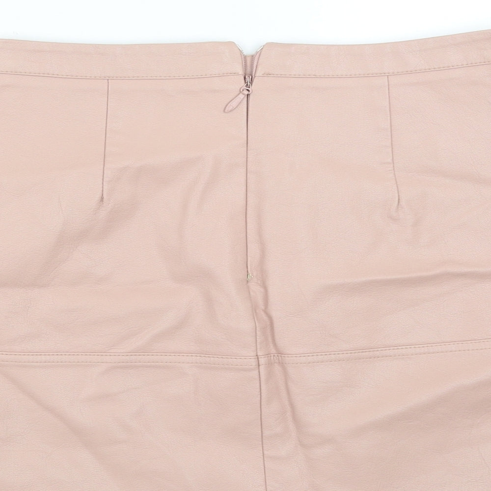 New Look Womens Pink A-Line Skirt Size 10