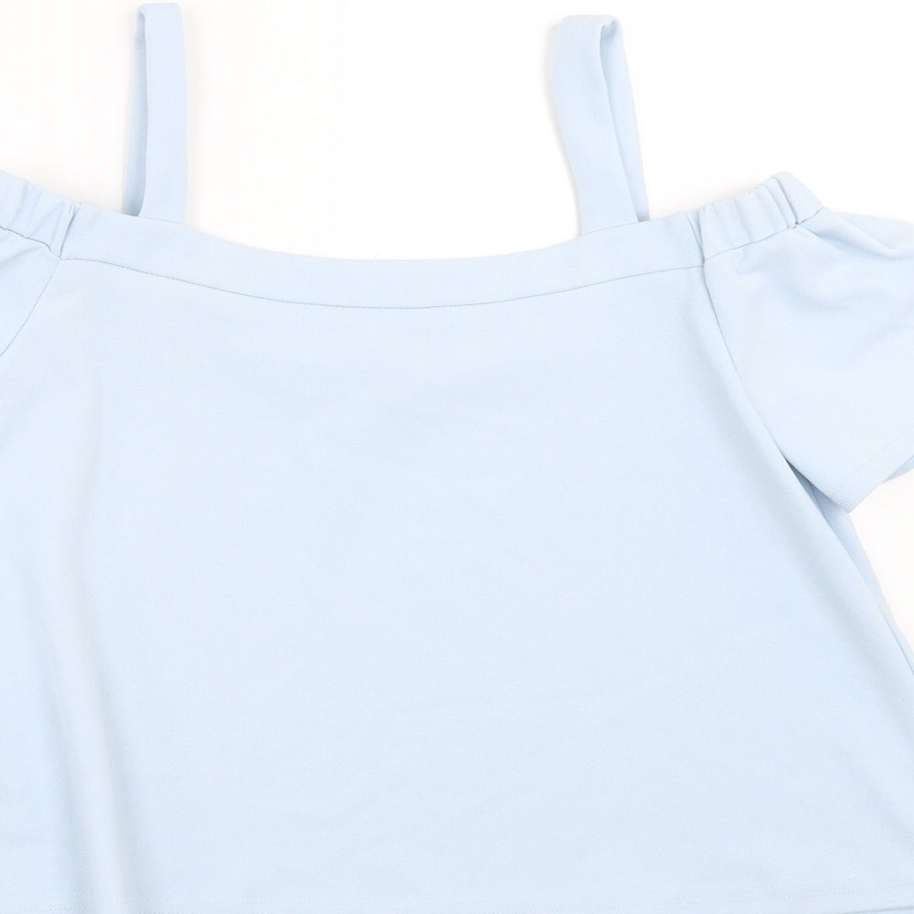 New Look Girls Blue Basic Blouse Size 12-13 Years - cold Shoulder
