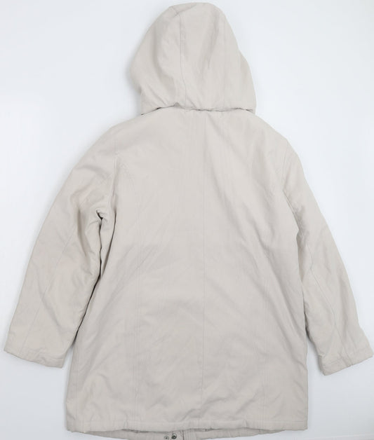 BM Womens Grey Pea Coat Coat Size M