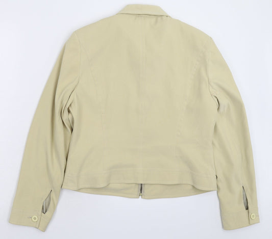 NL Collection Womens Beige Jacket Blazer Size 16