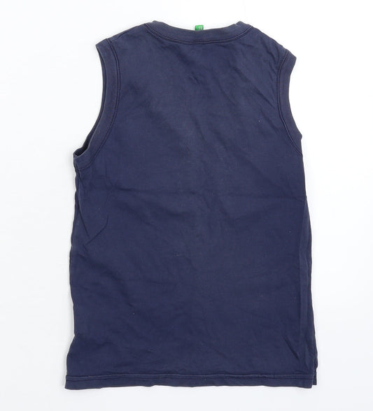 United Colors of Benetton Boys Blue Basic Tank Size 7 Years