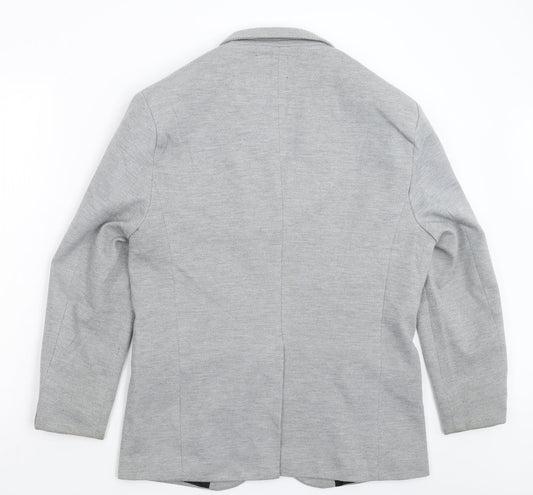 Atlantic Bay Mens Grey Jacket Blazer Size L