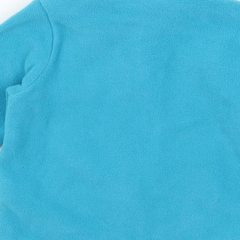 Brand and care label for Quechua Baby Blue Full Zip Jumper, size 6-9, Months
