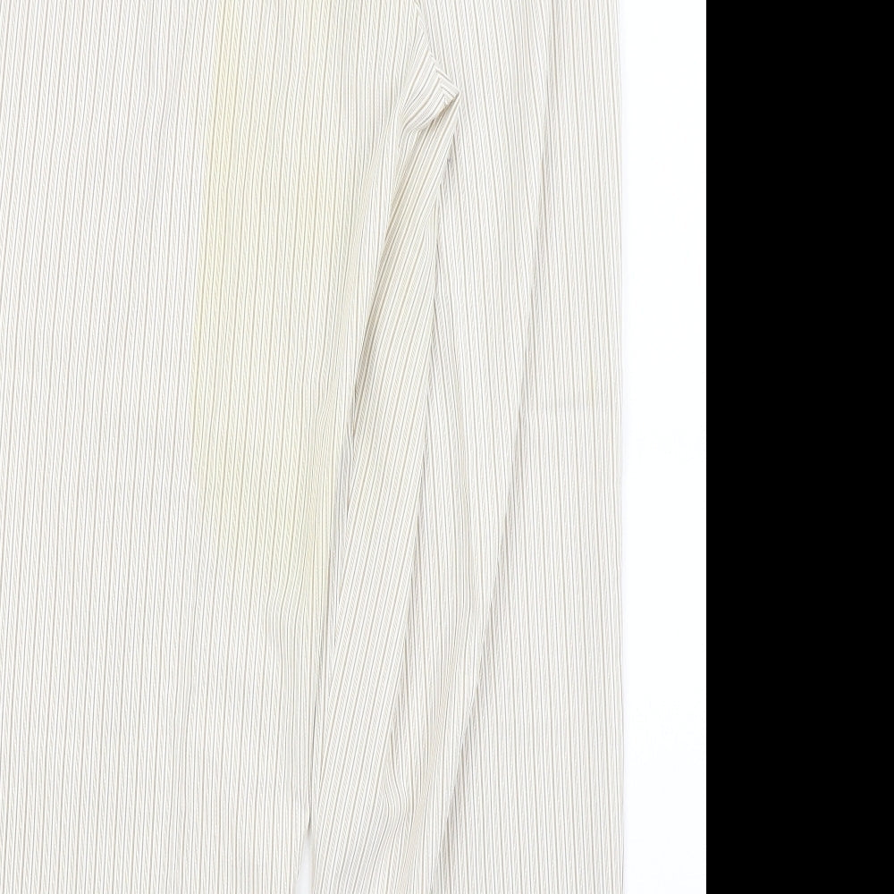 BM Womens Grey Striped Trousers Size 16 L28 in