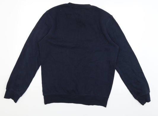Easy Mens Blue Pullover Sweatshirt Size S