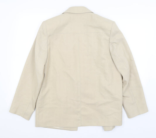 EWM Womens Beige Jacket Blazer Size 12