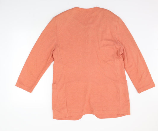 VivaKi Womens Orange Houndstooth A-Line Size 14
