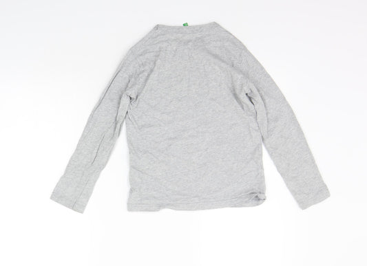 United Colours of Benetton Boys Grey Basic T-Shirt Size M