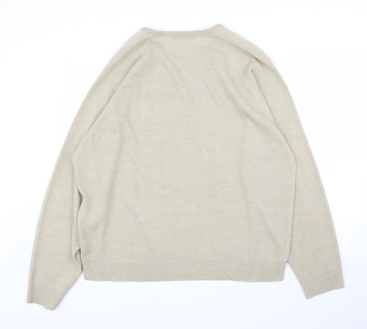BHS Mens Beige Pullover Jumper Size XL