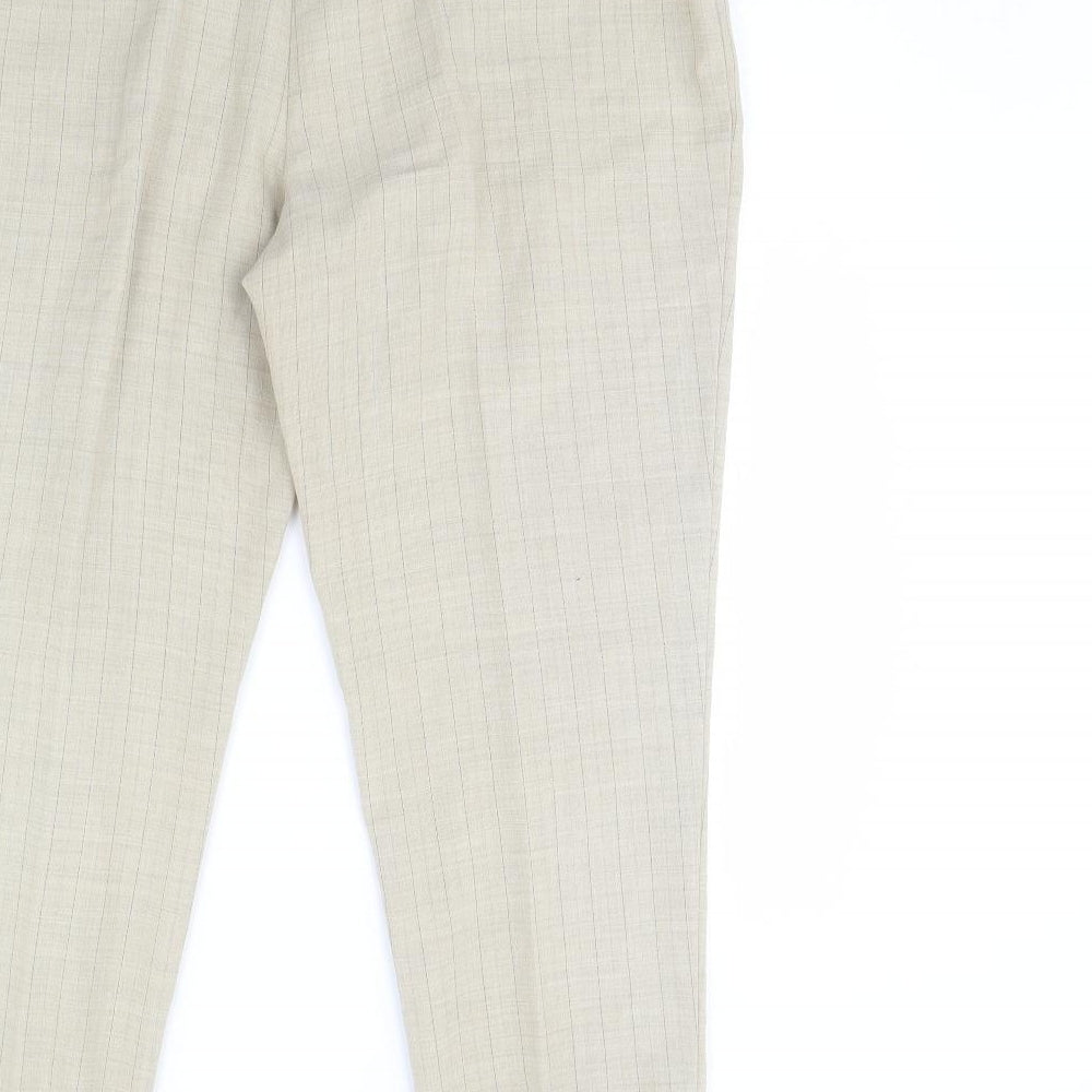AMARANTO Womens Beige Trousers Size 14 L29 in