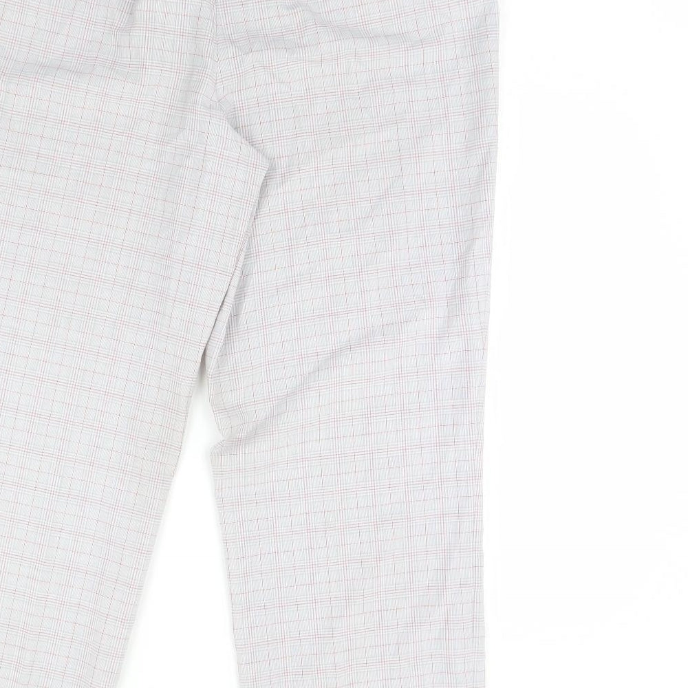 Gelco Mens Grey Check Trousers Size 32 in L30 in