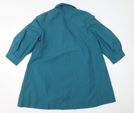 Betty Jackson Womens Blue Jacket Coat Size 10