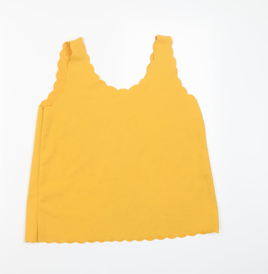 Preworn Womens Yellow Basic Tank Size 14