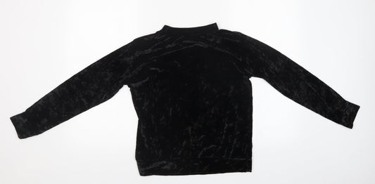 Nikka Womens Black Velvet Basic T-Shirt Size S