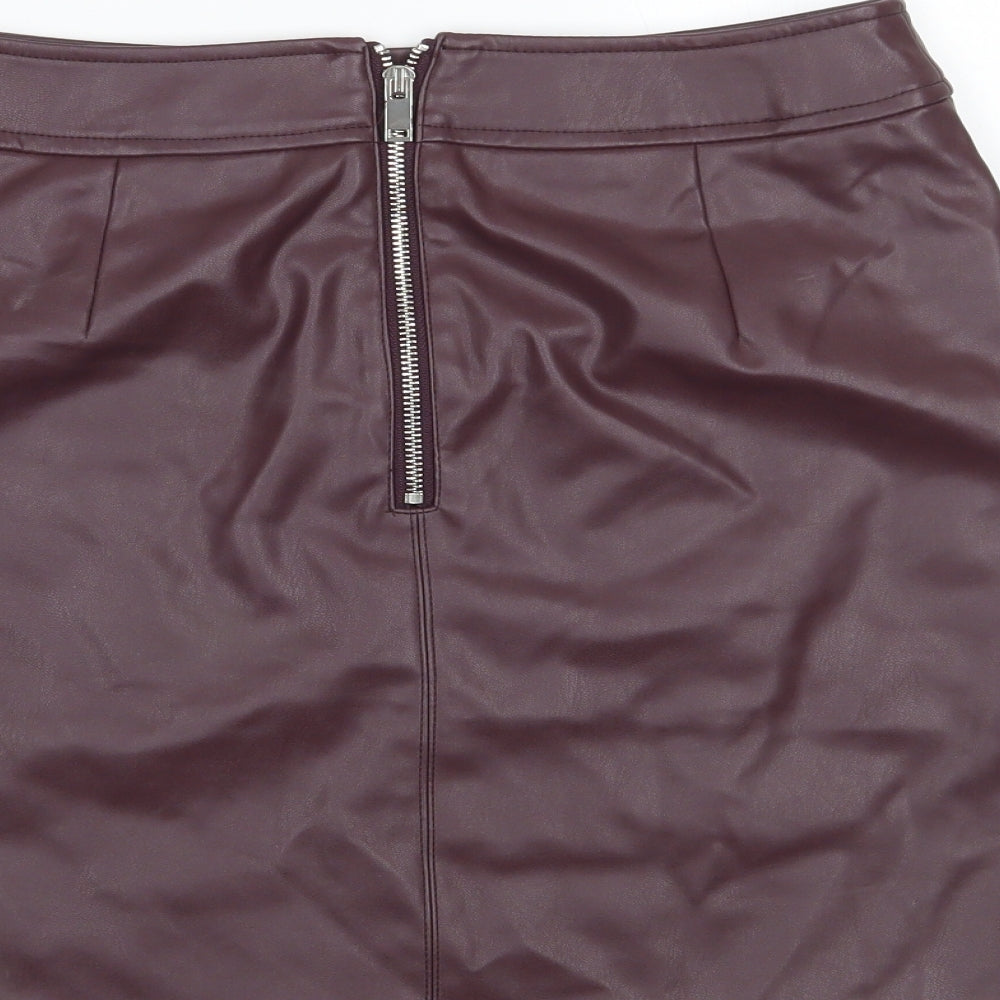 Warehouse Womens Purple A-Line Skirt Size 10