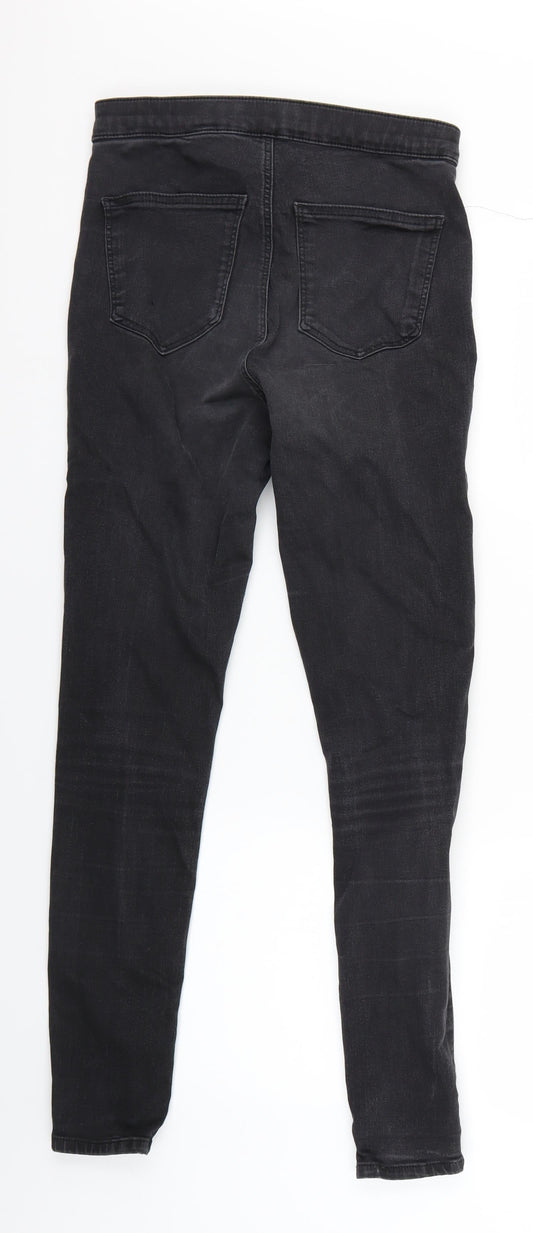 Topshop Womens Black Denim Skinny Jeans Size 28 in L25 in
