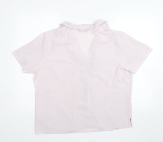 BM Collection Womens Purple Basic Button-Up Size 18