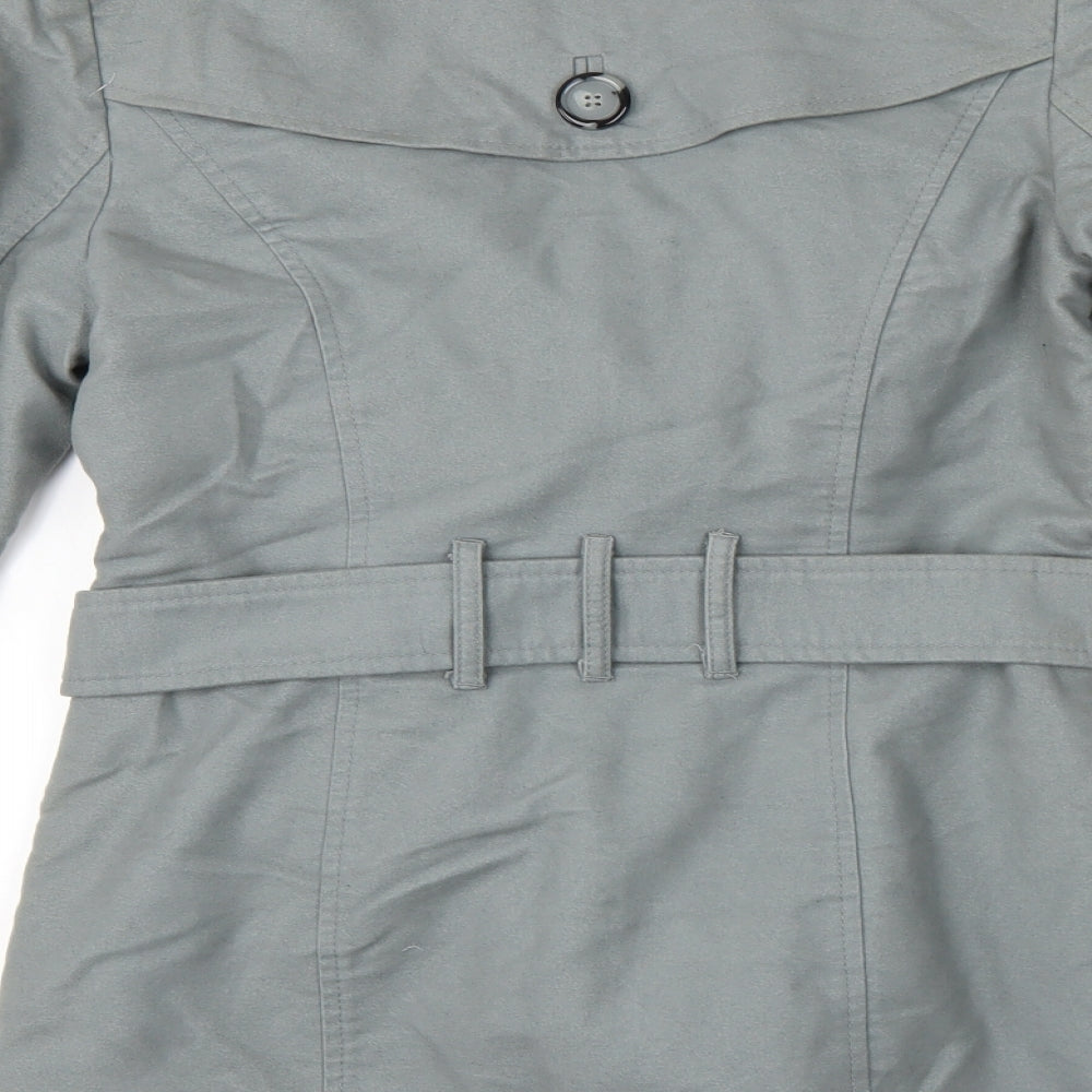 Preworn Womens Grey Overcoat Coat Size 8