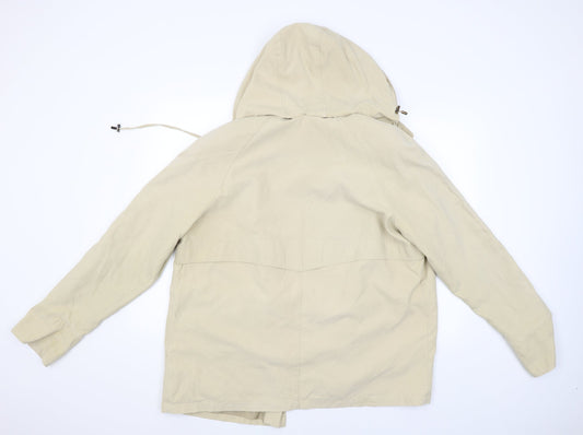 SEQUENCE Womens Beige Jacket Coat Size L