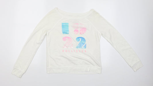 Hollister Womens White   Pullover Jumper Size S