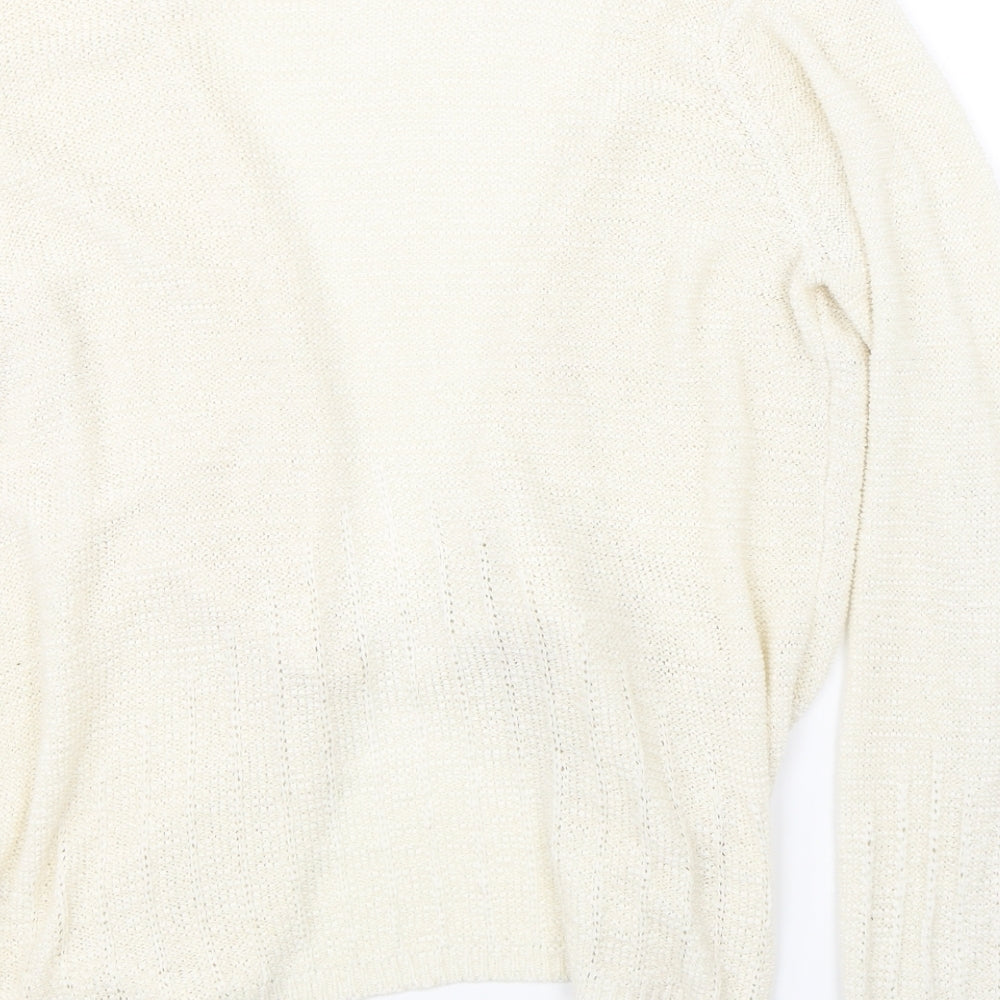 BM Womens Beige Cardigan Jumper Size M