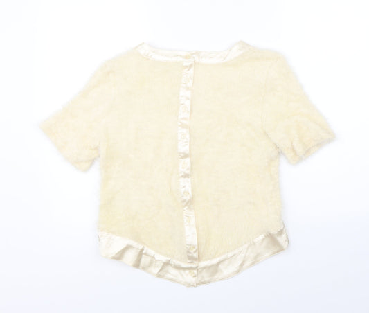 Urmoda Womens Beige Basic Blouse Size S