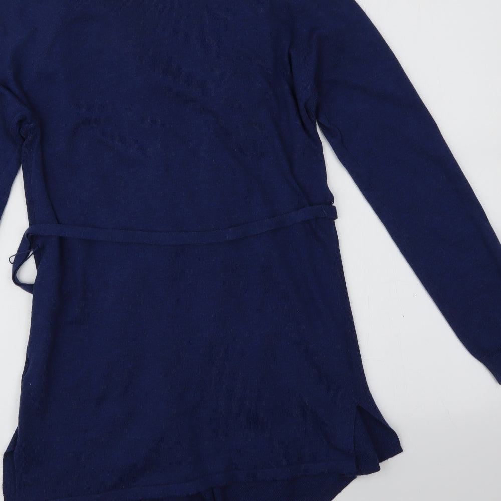 Florence & Fred Womens Blue Wrap Jumper Size 10 - Waterfall Cardigan