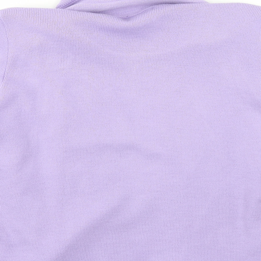 ViVi Womens Purple Striped Henley Jumper Size 4