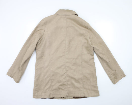Bonmarché Womens Beige Overcoat Coat Size M