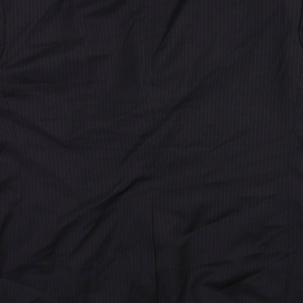 Marks and Spencer Mens Black Striped Jacket Suit Jacket Size 42