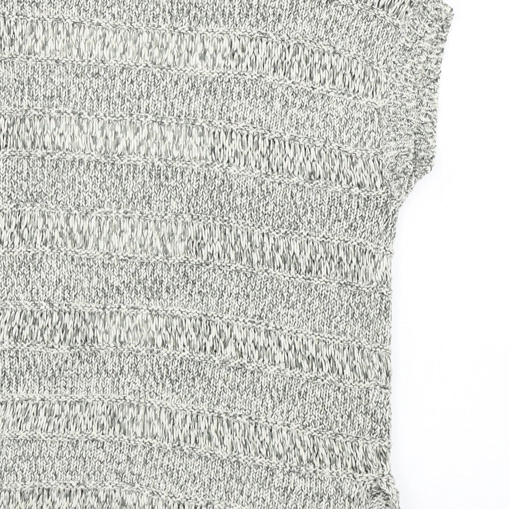 M&Co Womens Grey Knit Cardigan Jumper Size 10