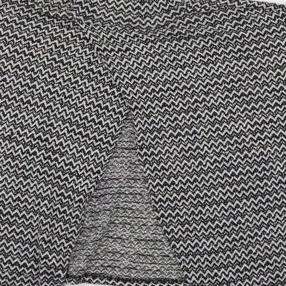 River Island Womens Black Striped Knit Pullover Jumper Size 6