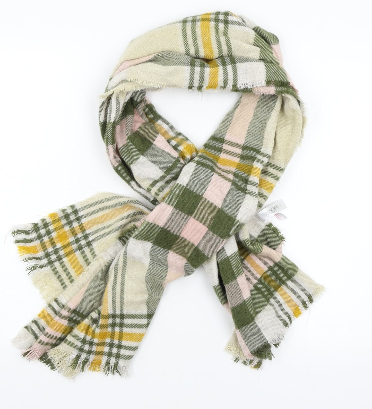 Primark Womens Multicoloured Plaid Knit Scarf