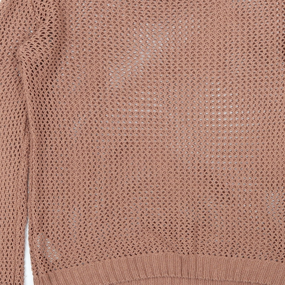 Topshop Womens Brown Pullover Jumper Size 10
