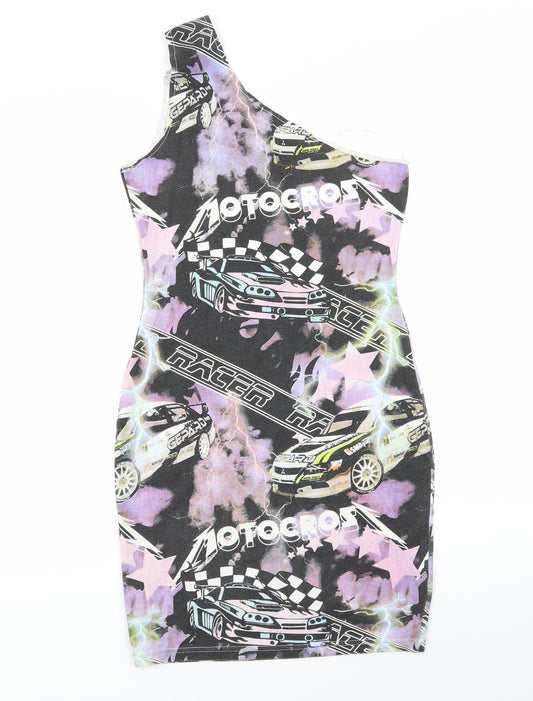 Missguided Womens Multicoloured Geometric A-Line Size 10