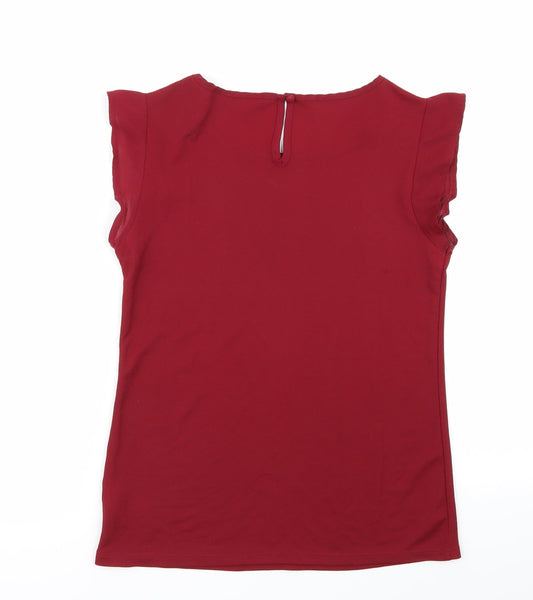 New Look Womens Red Basic Blouse Size 6